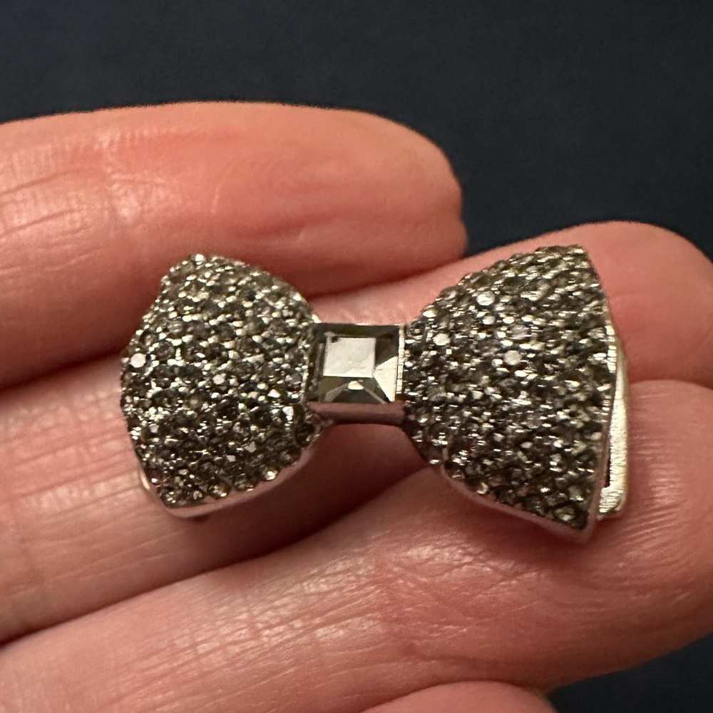 KEEP Collective Black & Silver Bow Tie Sliding Charm